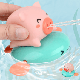 Заводная игрушка для купания «Плавающая свинка»