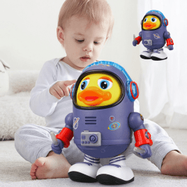 Детская интерактивная игрушка танцующий «Утенок-Космонавт» | музыка, танцует