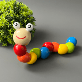 Деревянная развивающая игрушка «Веселая Гусеница» 