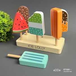 Игровой набор для сюжетно-ролевых игр деревянная имитация продуктов Фруктовое Мороженое /