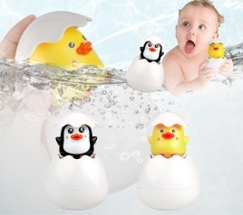 Игрушка для купания яйцо-леечка «Цыпленок», «Пингвин»