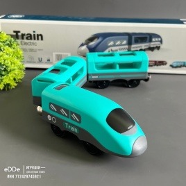 Электромеханический локомотив с двумя вагонами для железных дорог | Совместимы со железными дорогами IKEA и BRIO