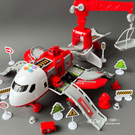 Развивающий игровой набор-конструктор «Самолет-трансформер Пожарные» | Интерактивный, Свет, Звук