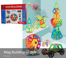 Конструктор магнитный Mag-Building | 200 деталей