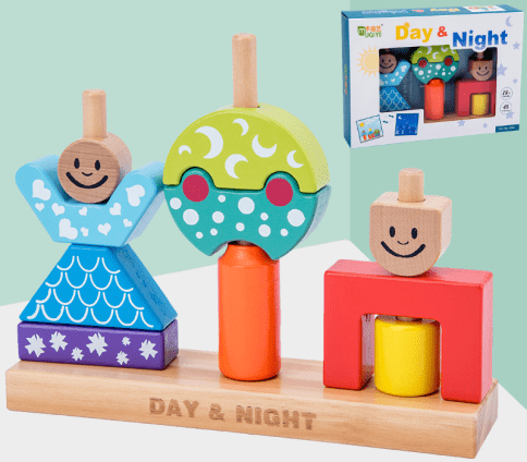 Настольная развивающая деревянная игра «День и ночь» фото 3