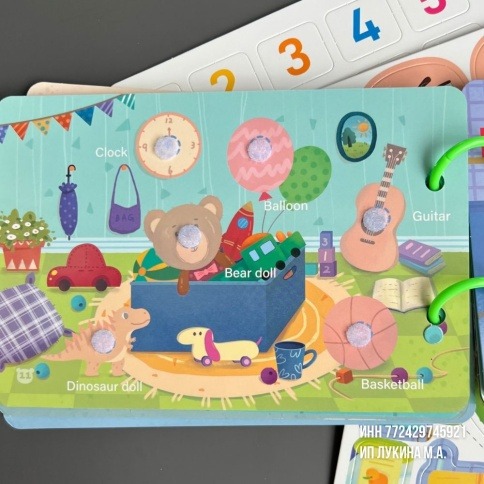 Развивающая книга игрушка с липучками наклейками / Обучающие игры малышам / Монтессори фото 5