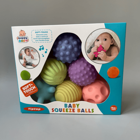 Тактильный массажный набор мячиков в подарочной коробке | Комплект 6 мячиков фото 3