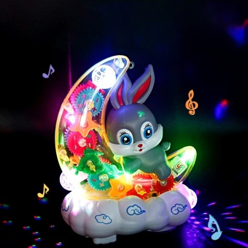 Музыкальный самодвигающаяся  «Кролик на Луне» со световыми эффектами  фото 6