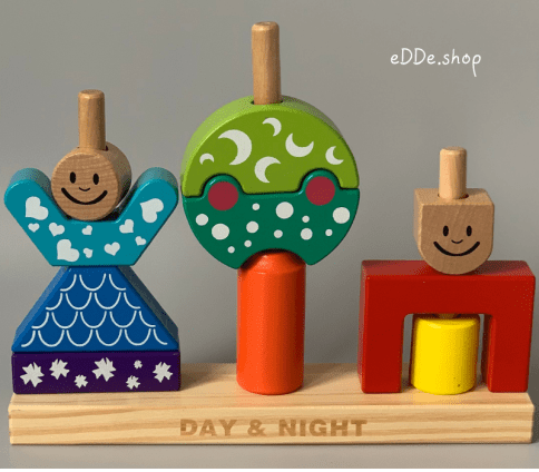 Настольная развивающая деревянная игра «День и ночь» фото 2