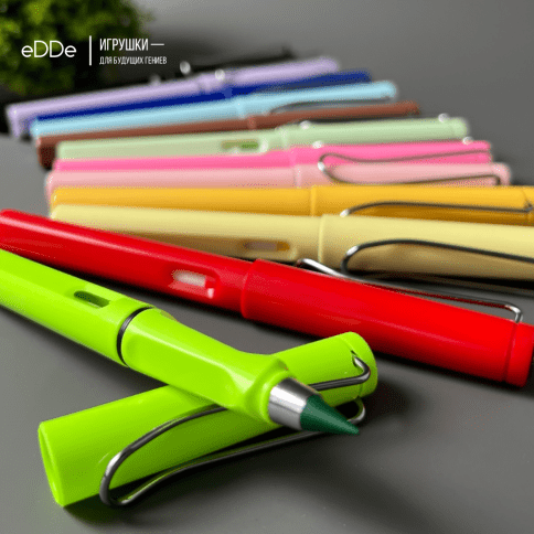 Набор разноцветных карандашей с ластиком «Вечный карандаш» | 12 ластиков  фото 2