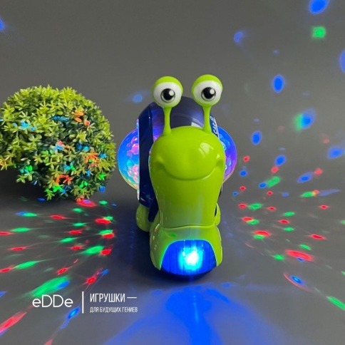 Интерактивная музыкальная игрушка для малышей "Веселая Улитка Эдди". Зеленая фото 4