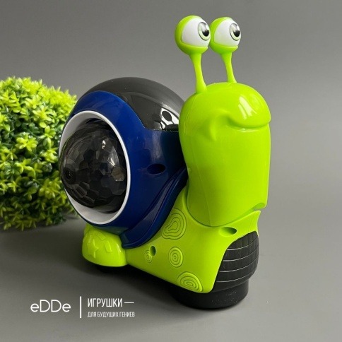 Интерактивная музыкальная игрушка для малышей "Веселая Улитка Эдди". Зеленая фото 3
