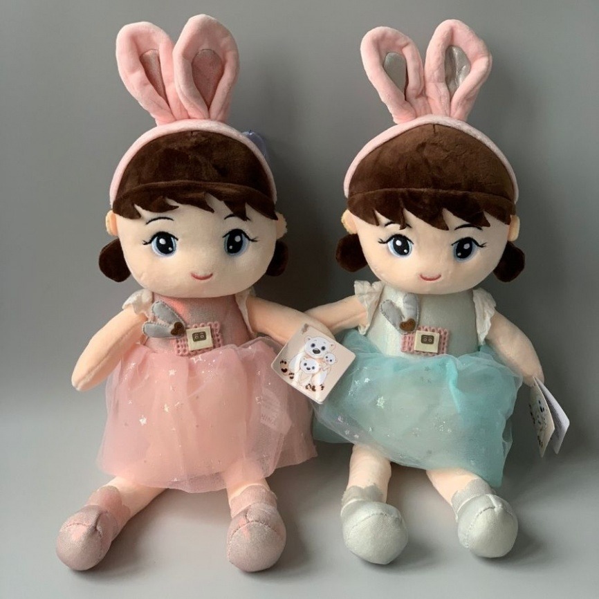 Мягкая игрушка «Кукла Зайчик» в нарядном платье | 45 см фото 7