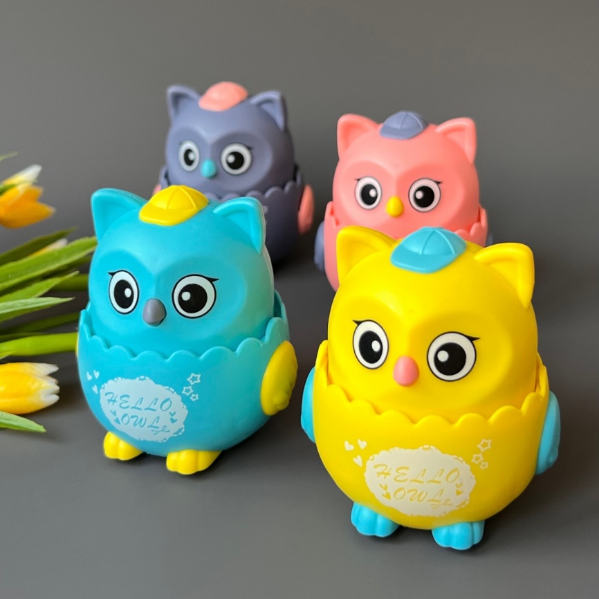 Набор из 2-х интерактивных игрушек «Счастливый Совёнок» | В комплекте 2 совёнка, цвета в ассортименте фото 3