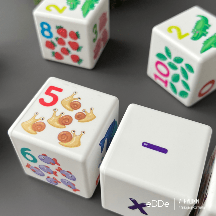 Кубики для умников «Учимся считать» | набор 12 кубиков фото 7