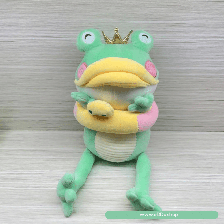 Мягкая игрушка из плюша «Лягушонок с короной» | 30 см. фото 6
