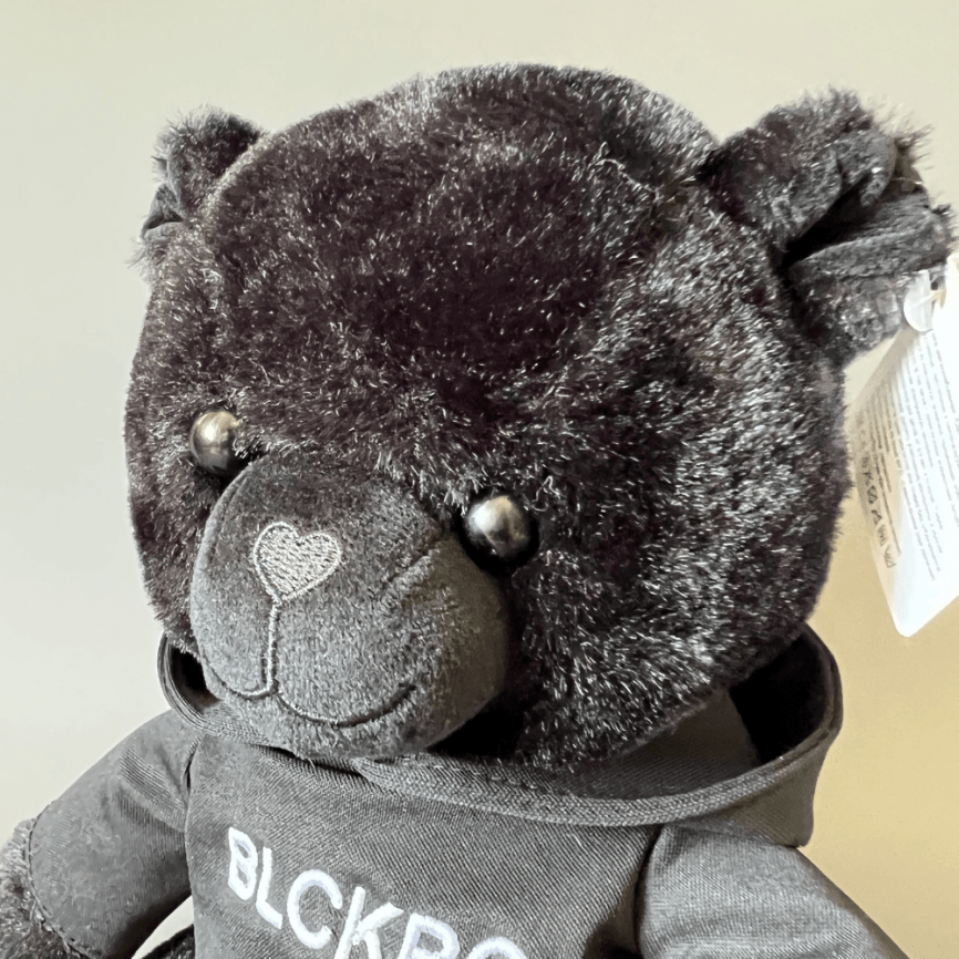 Мягкая игрушка стильный медвежонок «БлэкБо» в черном худи с капюшоном | BlckBo Тренд 2022 фото 3