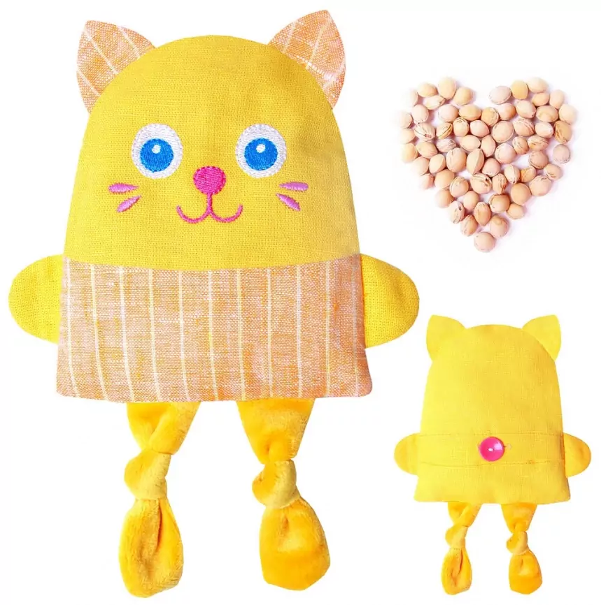 Развивающая игрушка с вишнёвыми косточками «Котик»  фото 1