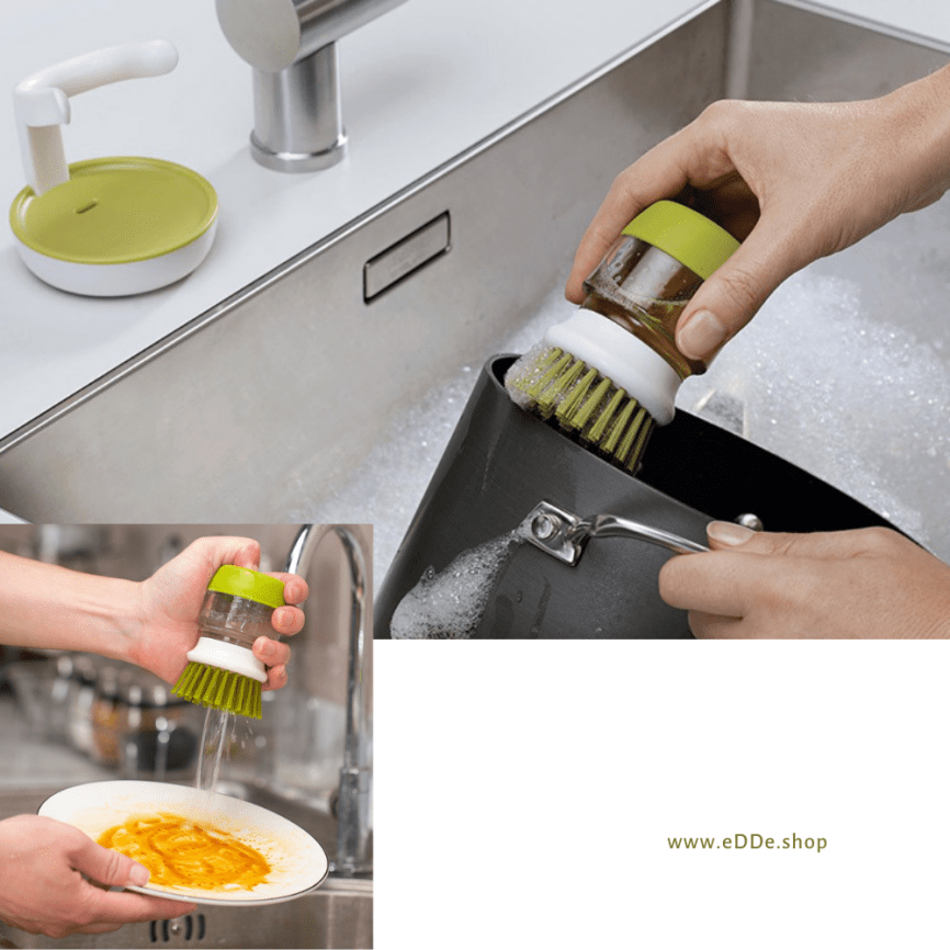 Щетка кухонная с дозатором для моющего средства | Для мытья посуды и уборки  фото 4