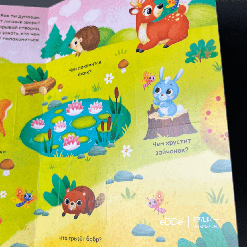 Книга картонная с окошками "Лесные звери" фото 7