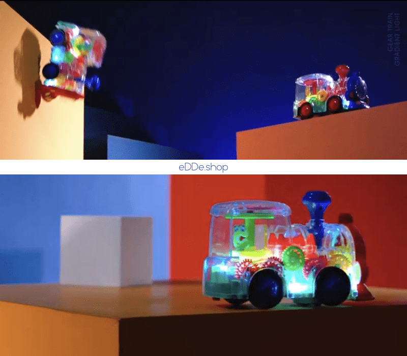 Паровозик — прозрачный самодвижущаяся паровоз со световыми и музыкальными эффектами фото 3