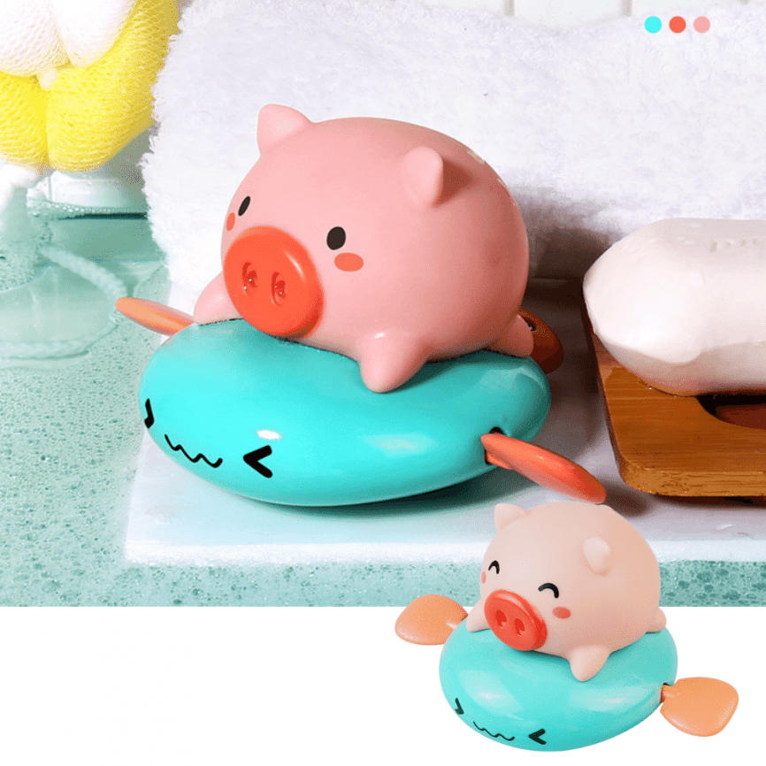 Заводная игрушка для купания «Плавающая свинка» фото 4