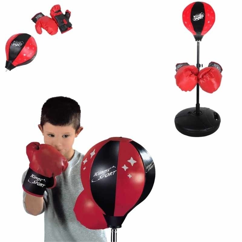 Детский набор для бокса с грушей и перчатками фото 5