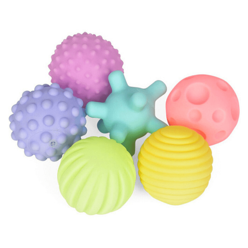 Тактильные развивающие мячики для малышей | набор 6 шт. фото 5