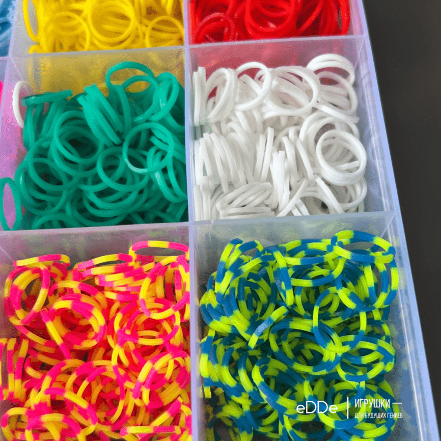  Набор резиночек для плетения браслетов , цветные резиночки для плетения фото 4