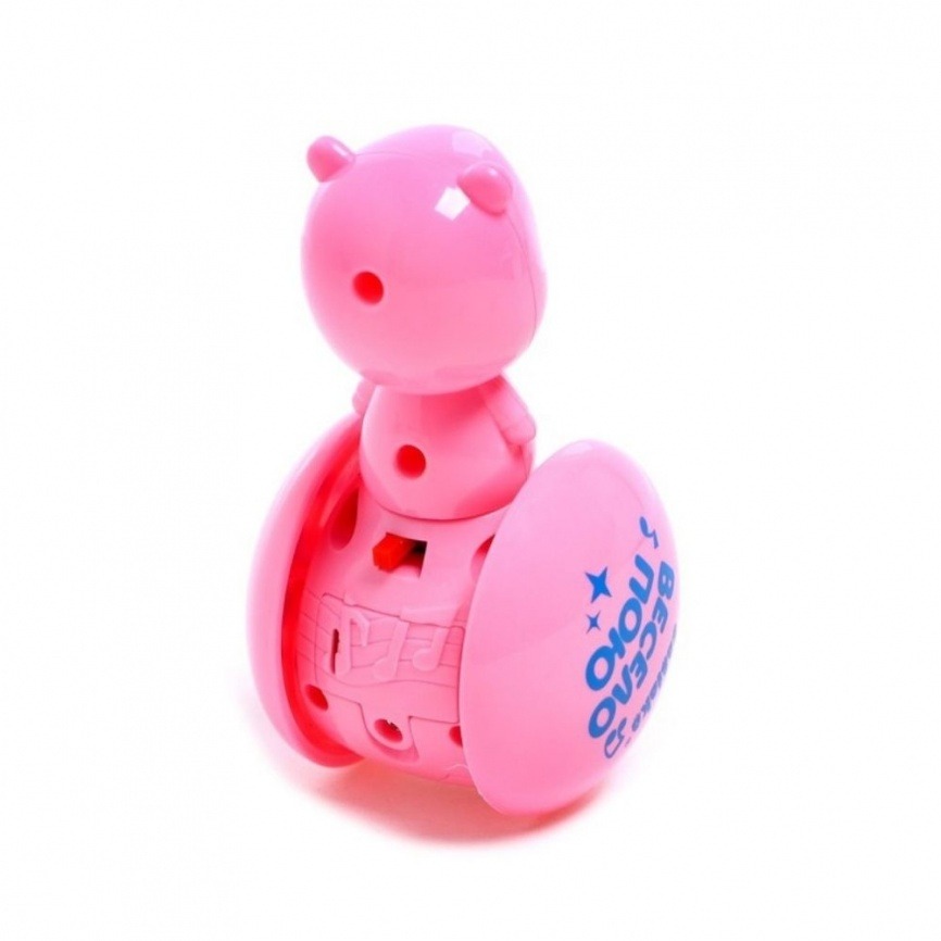 Развивающая игрушка — неваляшка «Розовый Мишка» | музыка, звук фото 3