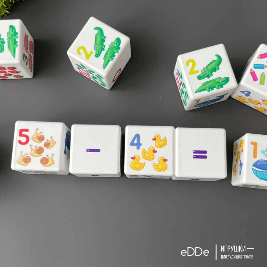Кубики для умников «Учимся считать» | набор 12 кубиков фото 3