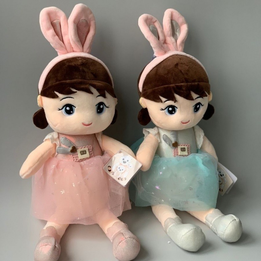 Мягкая игрушка «Кукла Зайчик» в нарядном платье | 45 см фото 3