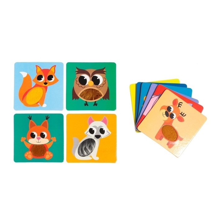 Набор тактильных карточек для малышей «Лесные звери» фото 4