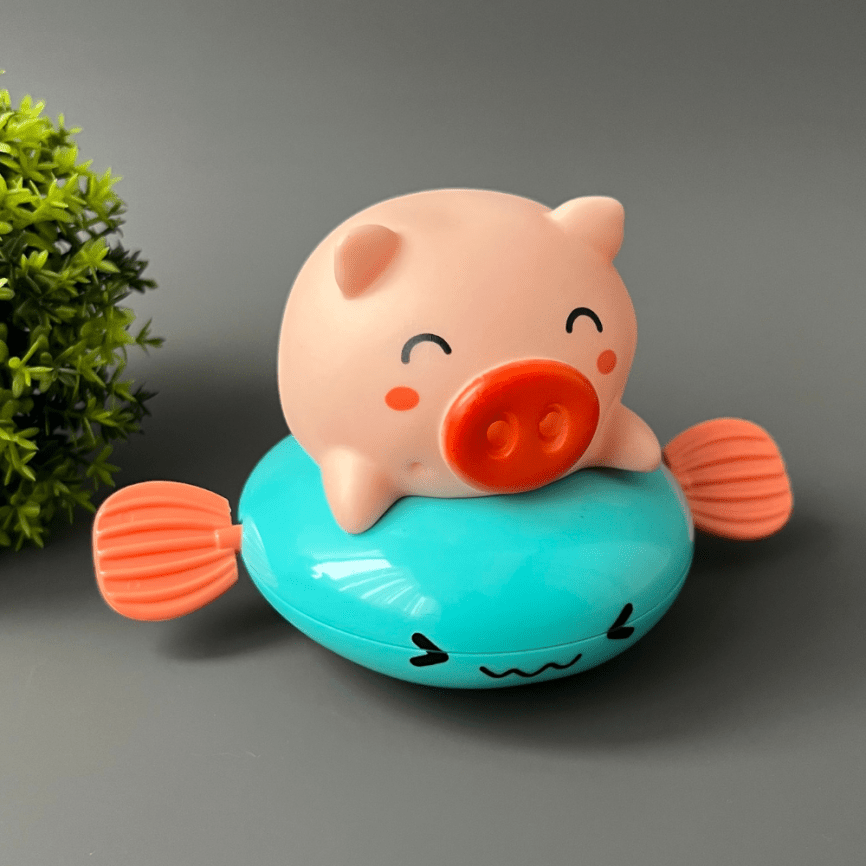 Заводная игрушка для купания «Плавающая свинка» фото 5