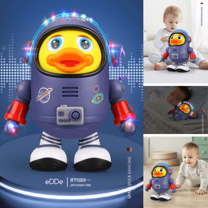 Детская интерактивная игрушка танцующий «Утенок-Космонавт» | музыка, танцует фото 14