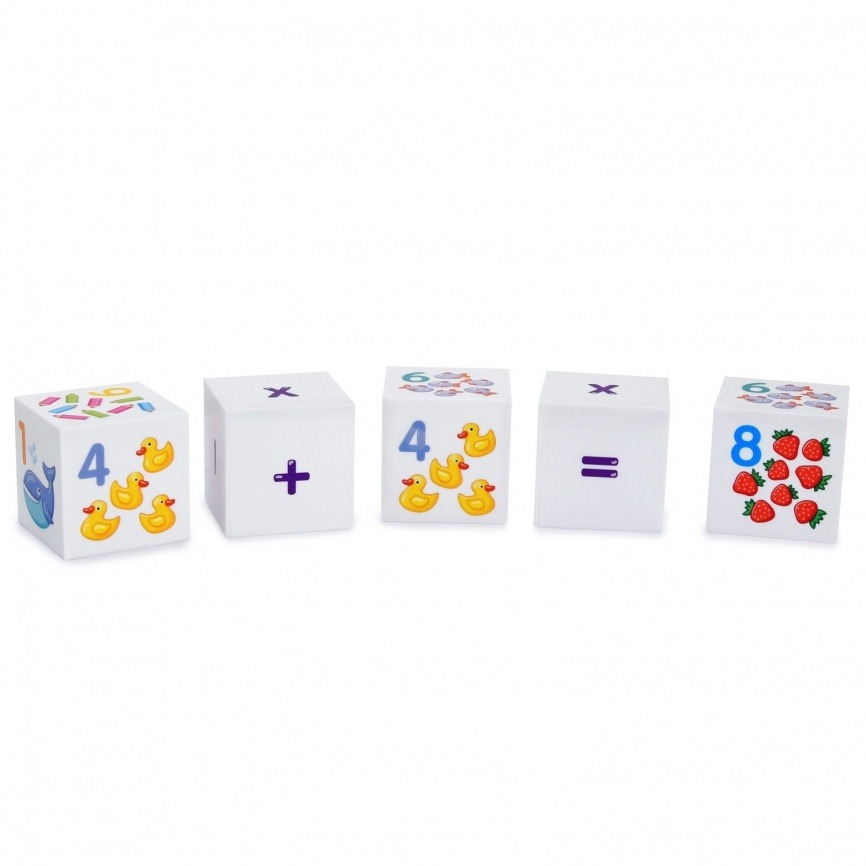 Кубики для умников «Учимся считать» | набор 12 кубиков фото 6