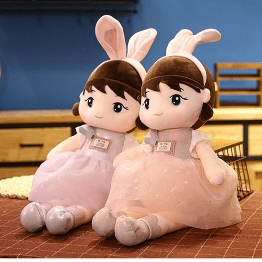 Мягкая игрушка «Кукла Зайчик» в нарядном платье | 45 см фото 5