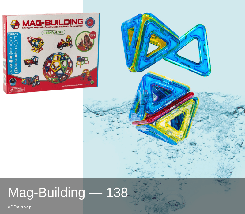 Конструктор магнитный Mag-Building | 138 деталей фото 1