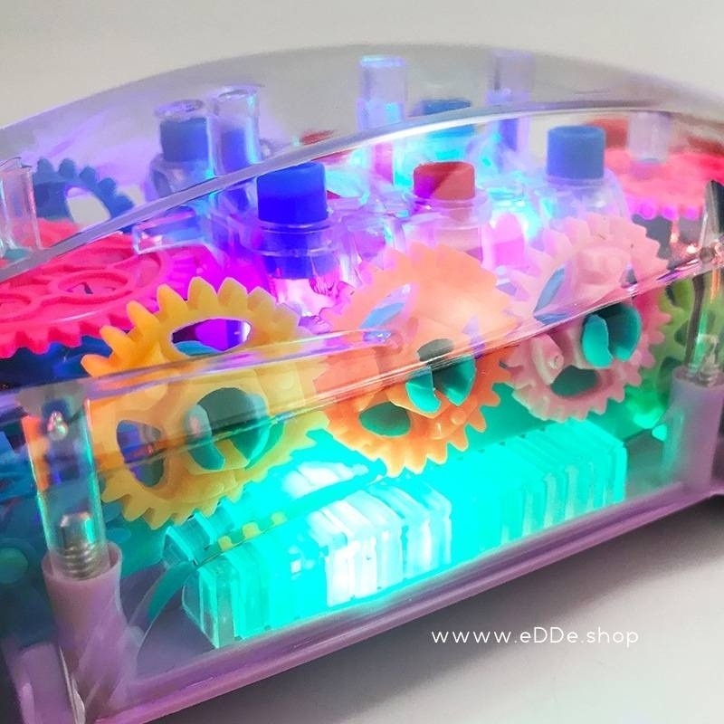 Прозрачная самодвижущаяся машинка со световыми и музыкальными эффектами | BMW с шестеренками фото 12