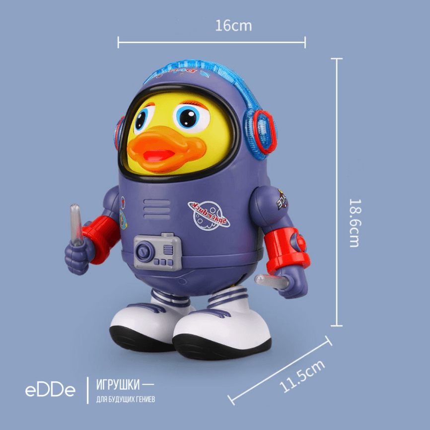 Детская интерактивная игрушка танцующий «Утенок-Космонавт» | музыка, танцует фото 6