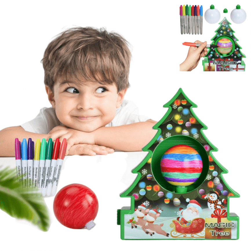 Набор для творчества детей «Магическая Ёлка», создание ёлочных игрушек | Magic Tree фото 1