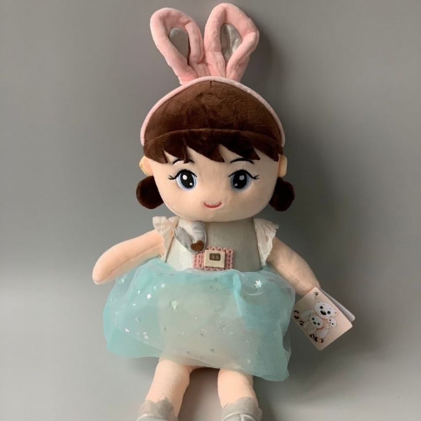 Мягкая игрушка «Кукла Зайчик» в нарядном платье | 45 см фото 4